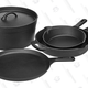 AmazonBasics Pre-Seasoned 5-Piece Cast Iron Cookware Set | $52 | Amazon